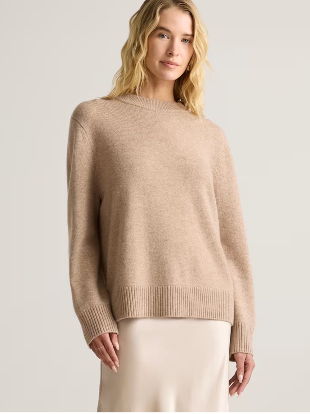 Quince Mongolian Cashmere Oversized Crewneck Sweater - Picture 1 of 3